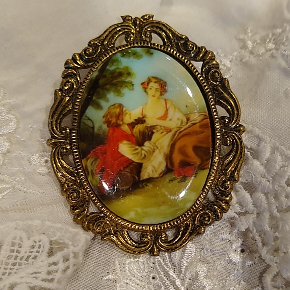 💐 vintage garden brooch